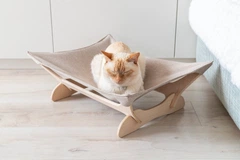 PetJoy Лежак-гамак для котів white+beige 55х45х18