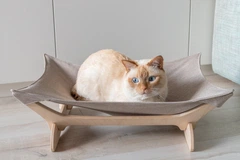 PetJoy Лежак-гамак для котів white+beige 55х45х18