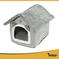 Будиночок лежанка для котів з подушкою Purlov 25706