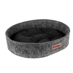 Hi Dog Лежанка для кота собаки Овальна 40х52х11 см Сіра