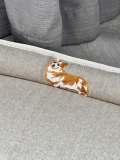 Без бренду Лежак для тварин CORGI-LEZHAK квадратний 48x48 см 75% бавовна бежевий