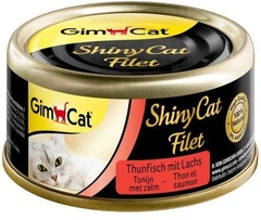 Упаковка вологого корму Gimborn GimCat Shiny Cat Filet k для котів, тунець та лосось 70 г х 6 шт (2700000031933)