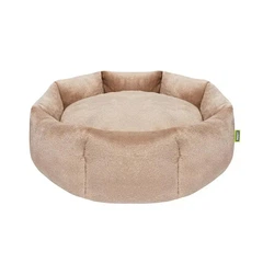 Hi Dog Лежанка плюшева кругла HiDOG капучино 42×12 см для собак і котів, м’яке тепле місце для сну — арт. 3432