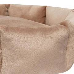 Hi Dog Лежанка плюшева кругла HiDOG капучино 42×12 см для собак і котів, м’яке тепле місце для сну — арт. 3432