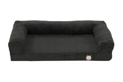 Лежак для собак eGarden Comfort Box, кордовий велюр 50х75 антрацит
