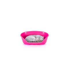 Пластиковий лежак для собак та кішок Ferplast Siesta Deluxe 2 Fuchsia