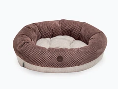 Овальний лежак для собак та котів Harley and Cho Bagel Brown S