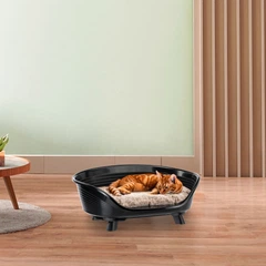 Піднесена лежанка для собак та кішок Ferplast Throne 4 Black