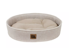 Лежак Бріо "Lucky Pet", овальний №2, бежевий, 34х45х10см