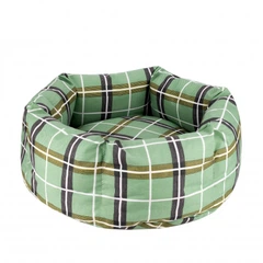Лежанка для Собак та Котів BronzeDog Comfort Кругла Зелена 35 см (1212105)
