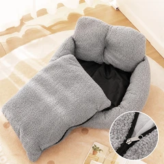 Лежак пуфик для котов собак Taotaopets TT-515511 Gray 50*45*25 см диван для домашних животных