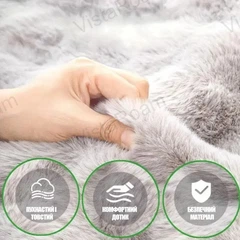 Solve Килимок-лежанка для собак 40 х 60 см , антиковзкий— м’який пухнастий теплий , 300 г KT7005803