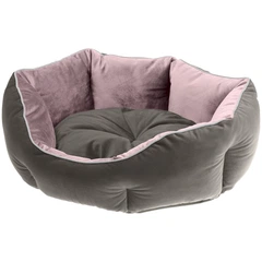Лежанка для котів та собак з оксамитової тканини Ferplast Queen 50 Pink