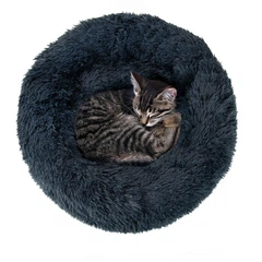 Ukc Лежанка для котів та собак "Пончик" MurrLuxe ML-40 Dark Blue 60 см