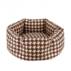 Лежанка для Собак та Котів BronzeDog Comfort Кругла Коричнева 45 см (1222108)