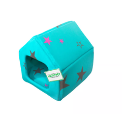 Будка - лежак для собак та кішок №0 Джессі "Lucky Pet", бірюзовий, 26х27х27см