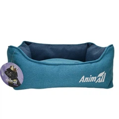 Лежанка AnimAll Gama S Aqua для собак і кішок, бірюзова, 45 × 35 × 16 см