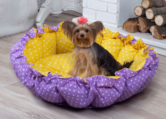Pet Zoom Лежанка для котів та собак спальне місце Кошик фіолетовий d 100 см (243655-De)