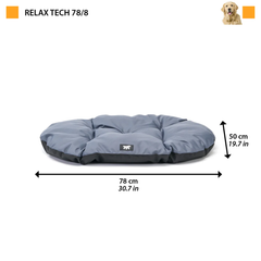 Подушка для собак та котів Ferplast Relax Tech 78/8 78х50 см Сірий стійка до подряпин і водовідштовхувальна