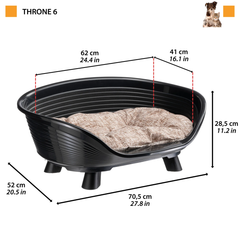 Лежанка для собак та кішок Ferplast Throne 6 70.5х52х28.5 см Білий (70106011)
