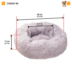 Лежак для собак та кішок Ferplast Cuddly 80 80х80х17 см Коричневий (83190812)