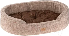 Лежак для собак та кішок Ferplast Dandy F 55 55х41х15 см Коричневий з жовтим (82942098)