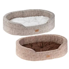 Лежак для собак та кішок Ferplast Dandy F 55 55х41х15 см Коричневий з жовтим (82942098)