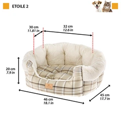 Диван для котів та собак Ferplast Etoile 2 45х46х20 см Бежевий (83504098)