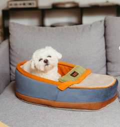 Лежак для собак та котів Happy Peppy Slipper 60х40 см Синій