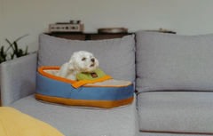 Лежак для собак та котів Happy Peppy Slipper 60х40 см Синій