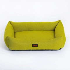 Лежак для собак та котів Happy Peppy Sofa Рогожка 90х60 см Зелений