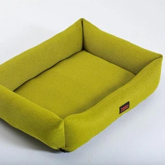 Лежак для собак та котів Happy Peppy Sofa Рогожка 90х60 см Зелений