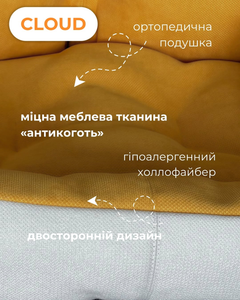 Без бренда Лежак для собак та котів Маrкusна Cloud 59х48 см Біло-коричневий