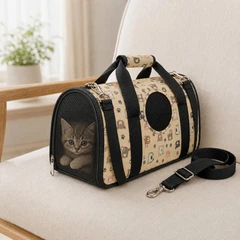 Hit Сумка переноска для кота з вентиляцією, 38x16x25 см (S), Пісочний