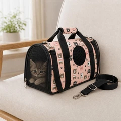 Hit Сумка переноска для кота з вентиляцією, 38x16x25 см (S), Персиковий