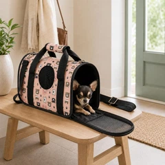 Hit Сумка переноска для кота з вентиляцією, 38x16x25 см (S), Персиковий