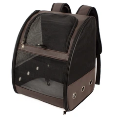 Рюкзак-переноска для котів та собак 41х32х29 см CosmoPet CP-27 Dark Brown