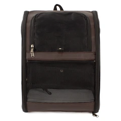 Рюкзак-переноска для котів та собак 41х32х29 см CosmoPet CP-27 Dark Brown