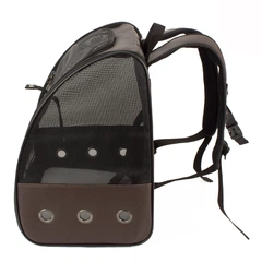 Рюкзак-переноска для котів та собак 41х32х29 см CosmoPet CP-27 Dark Brown