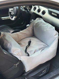 Автокрісло автогамак лежак сумка-переноска для собак та котів з 52х52 см Incor Сірий (І-155)