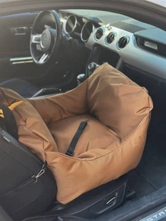 Автокрісло автогамак лежак сумка-переноска для собак та котів з 52х52 см Incor Коричневий (І-156)