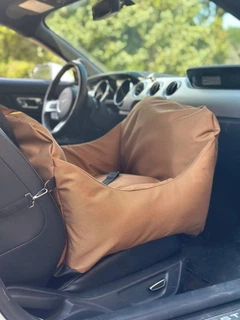 Автокрісло автогамак лежак сумка-переноска для собак та котів з 52х52 см Incor Коричневий (І-156)