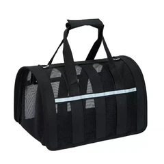 Переноска сумка для котів та собак з ілюмінатором L 49x28x27 см CosmoPet CP-46 Black