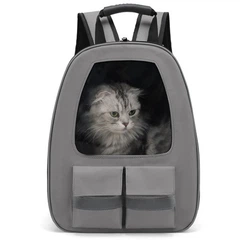 Рюкзак-переноска для котів та собак 41х32х19 CosmoPet CP-36 Gray