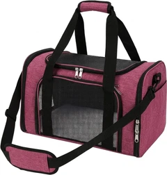 Сумка переноска для котів та собак 42x28x28 см CosmoPet CP-47 Magenta