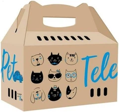 Картонна переноска для котів і собак Collar TelePet (455х220х435мм)
