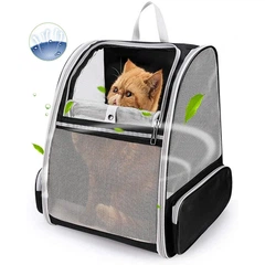 Рюкзак-переноска для котів та собак 41х28х35 CosmoPet CP-42 Black