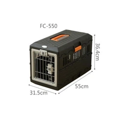 Fat Cat Переноска розкладна для собак і котів FC-550 55×31,5×36,4 см IATA для Авіаперельотів до 12 кг Чорна ( IBA026B )