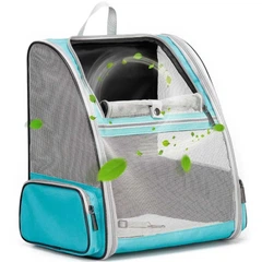 Рюкзак-переноска для котів та собак CosmoPet CP-42 41 х 28 х 35 см Блакитний