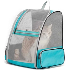 Рюкзак-переноска для котів та собак CosmoPet CP-42 41 х 28 х 35 см Блакитний